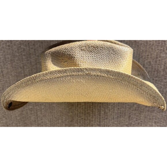 Peter Grimm Keith Style Natural Fiber Weave Drifter Cowboy Hat Adorned Sz OS main image 5